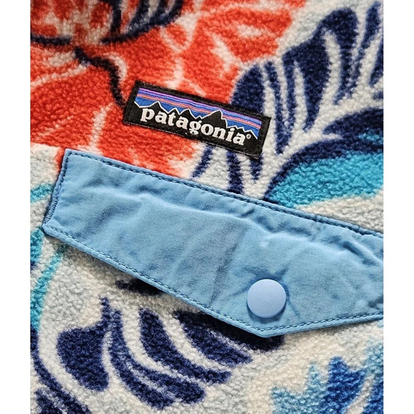 Patagonia Synchilla Fleece Pullover Jacket Manoa Dusk Floral 1/4 Snap Small - Picture 8 of 8